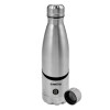Metallic water bottle, stainless steel, 750ml