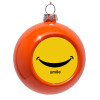 Orange Christmas tree ornament bauble 8cm