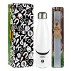 Easter candle, metallic white thermos bottle (500ml) & aromatic flat candle (30cm) (GRAY)