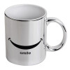 Mug ceramic, silver mirror, 330ml