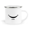 Metallic enamel cup white 360ml