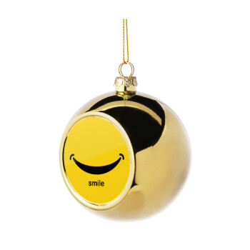 Smile!!!, Χριστουγεννιάτικη μπάλα δένδρου Χρυσή 8cm