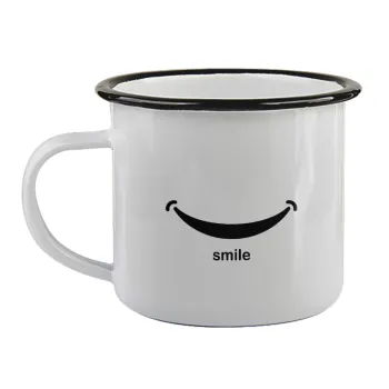 Smile!!!, Κούπα εμαγιέ με μαύρο χείλος 360ml