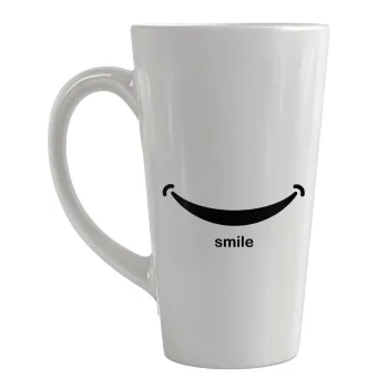 Smile!!!, Κούπα κωνική Latte Μεγάλη, κεραμική, 450ml