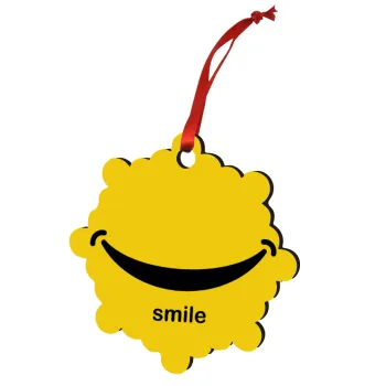 Smile!!!, Στολίδι Χριστουγεννιάτικο στολίδι snowflake ξύλινο 7.5cm