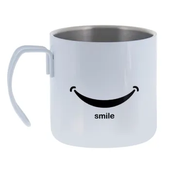 Smile!!! — Κούπα Ανοξείδωτη διπλού τοιχώματος 400ml