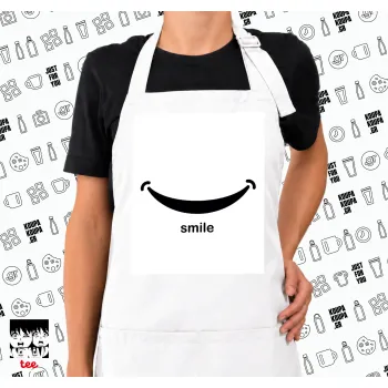 Smile!!!, Ποδιά μακριά Σεφ ολόσωμη με τσέπες white (ΕΝΗΛΙΚΩΝ)