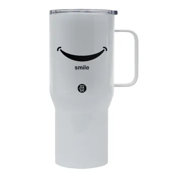 Smile!!!, Tumbler με καπάκι, διπλού τοιχώματος (θερμό) 750L