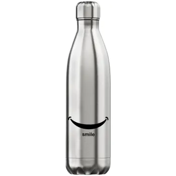 Smile!!!, Inox (Stainless steel) hot metal mug, double wall, 750ml