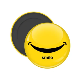 Smile!!!, Μαγνητάκι ψυγείου στρογγυλό διάστασης 5cm