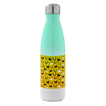 Smilies , Metal mug thermos Green/White (Stainless steel), double wall, 500ml