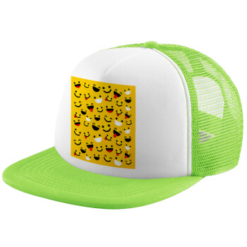 Smilies , Καπέλο Soft Trucker με Δίχτυ Πράσινο/Λευκό