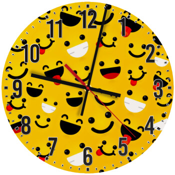 Smilies , Ρολόι τοίχου ξύλινο (30cm)