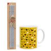 Easter Set, Ceramic Cup (330ml) & Easter aromatic flat candle (30cm) (GRAY)