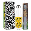 Easter candle, metallic white thermos bottle (500ml) & aromatic flat candle (30cm) (GRAY)