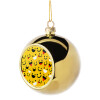Golden Christmas tree ball ornament 8cm