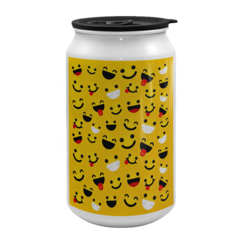Smilies , Κούπα ταξιδιού μεταλλική με καπάκι (tin-can) 500ml