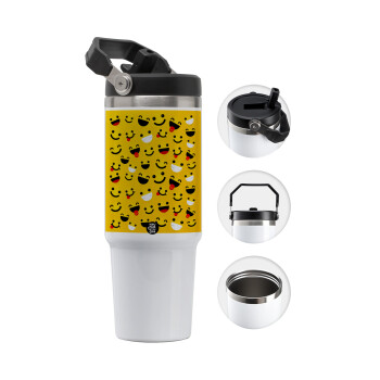 Smilies , 30oz stainless Steel Tumbler with Handle