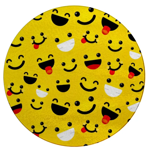 Smilies — Επιφάνεια κοπής γυάλινη στρογγυλή (30cm)