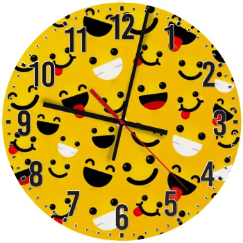 Smilies , Ρολόι τοίχου ξύλινο (30cm)