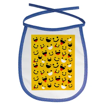 Smilies , Σαλιάρα μωρού αλέκιαστη με κορδόνι Μπλε