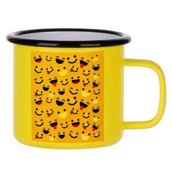 Smilies , Metallic enamel MATT Yellow cup 360ml
