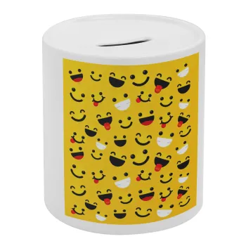 Smilies , Κουμπαράς πορσελάνης με τάπα