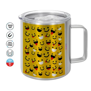 Smilies , Mug Stainless steel double wall 300ml