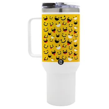 Smilies , Mega Tumbler με καπάκι, διπλού τοιχώματος (θερμό) 1,2L