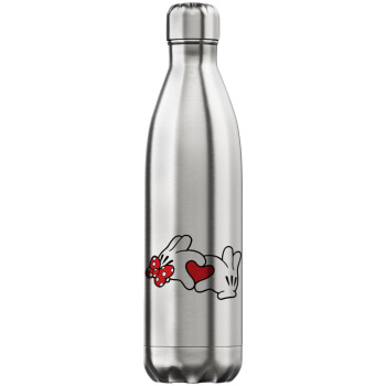 Love hands, Inox (Stainless steel) hot metal mug, double wall, 750ml