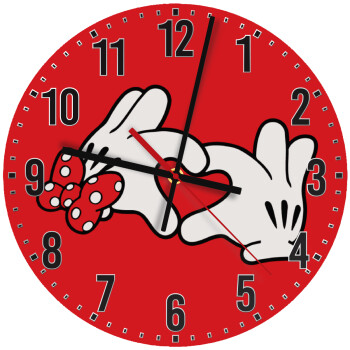 Love hands, Ρολόι τοίχου ξύλινο (30cm)