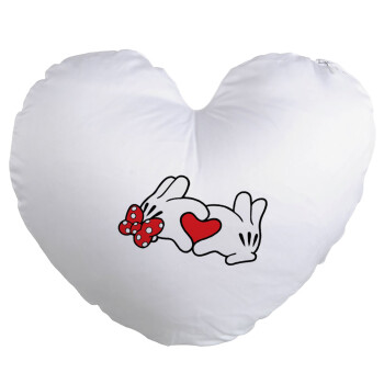 Love hands, Μαξιλάρι καναπέ καρδιά 40x40cm περιέχεται το  γέμισμα