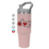 Pink color, 890ml (30oz) stainless Steel Tumbler with Handle