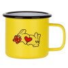 Metallic enamel MATT Yellow cup 360ml