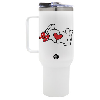 Love hands, Mega Tumbler με καπάκι, διπλού τοιχώματος (θερμό) 1,2L