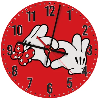 Love hands, Ρολόι τοίχου ξύλινο (30cm)