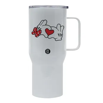 Love hands, Mega Stainless steel Tumbler with lid, double wall 750L