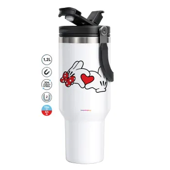 Love hands, Mega Stainless steel Tumbler with lid, double wall 1,2L