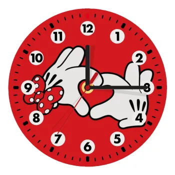 Love hands, Wooden wall clock (20cm)