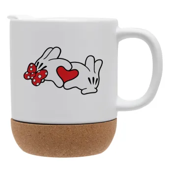 Love hands, Ceramic coffee mug Cork (MAT), 330ml