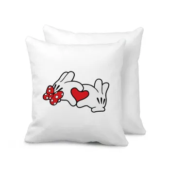 Love hands, Sofa cushion 40x40cm includes filling