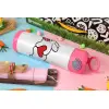 Easter candle, Childrens hot water bottle, stainless steel, with safety straw, PINK (500ml)