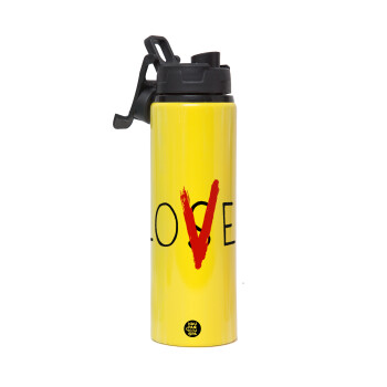 IT Lov(s)er, Μεταλλικό παγούρι νερού με καπάκι ασφαλείας, αλουμινίου 850ml