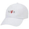 IT Lov(s)er, Καπέλο ενηλίκων Jockey Λευκό (snapback, 5-φύλλο, unisex)
