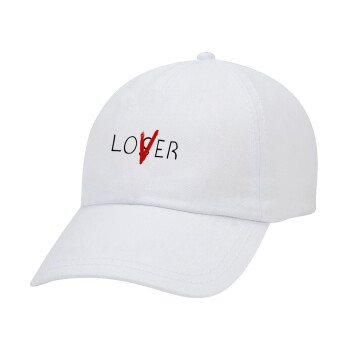 IT Lov(s)er, Καπέλο Ενηλίκων Baseball Λευκό 5-φύλλο (POLYESTER, ΕΝΗΛΙΚΩΝ, UNISEX, ONE SIZE)