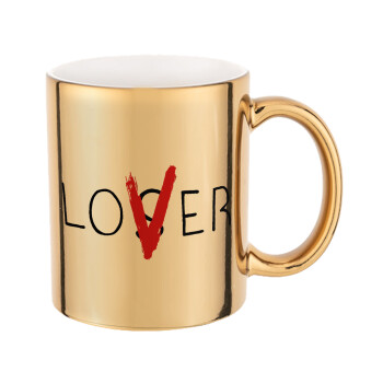 IT Lov(s)er, Mug ceramic, gold mirror, 330ml