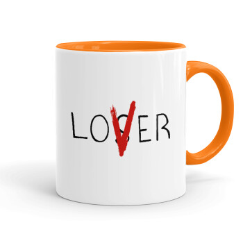 IT Lov(s)er, Mug colored orange, ceramic, 330ml