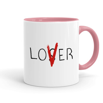 IT Lov(s)er, Mug colored pink, ceramic, 330ml