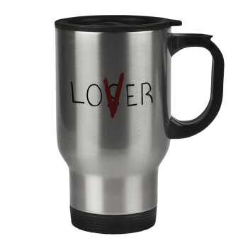 IT Lov(s)er, Stainless steel travel mug with lid, double wall 450ml