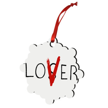 IT Lov(s)er, Christmas ornament snowflake wooden 7.5cm